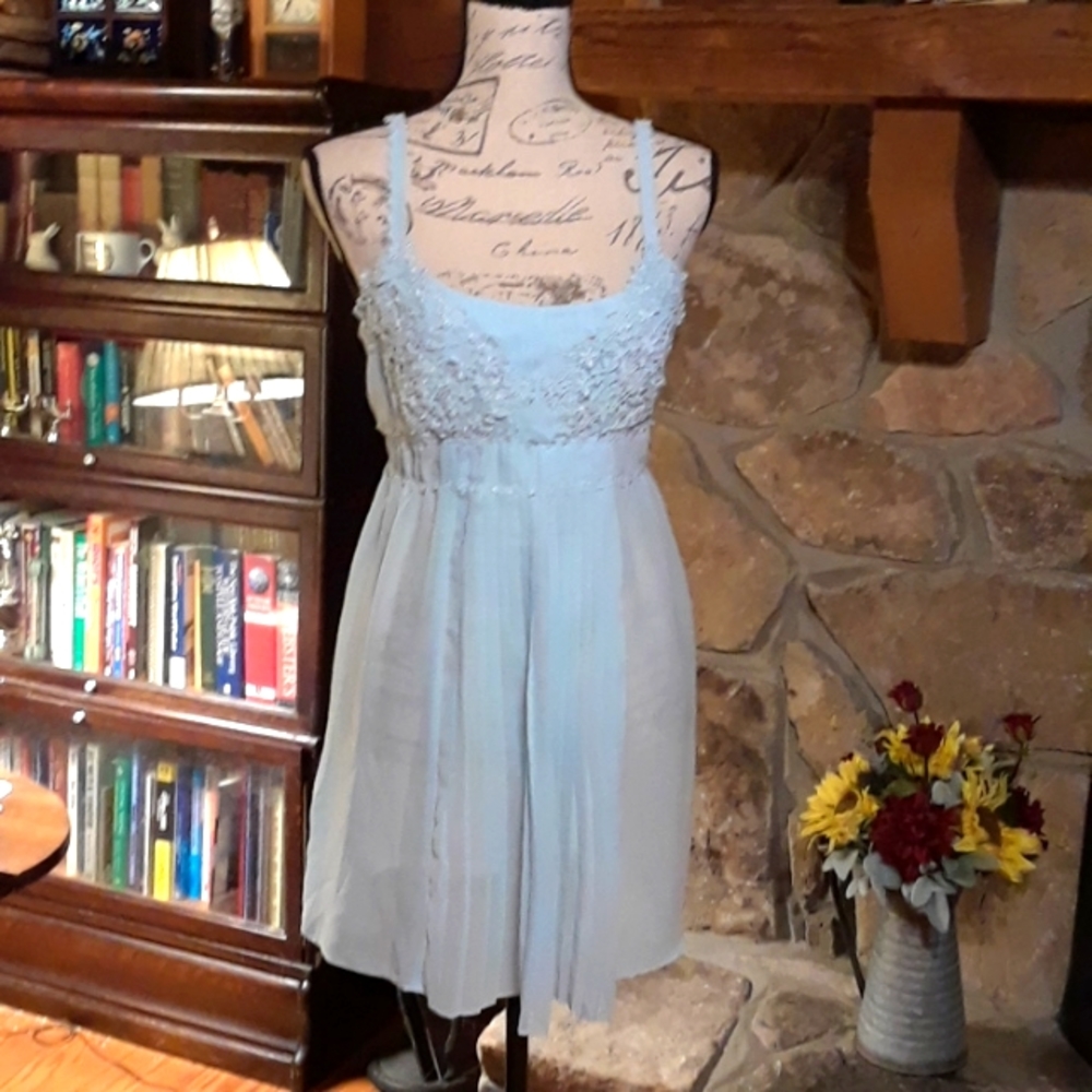 Flora blue babydoll gown